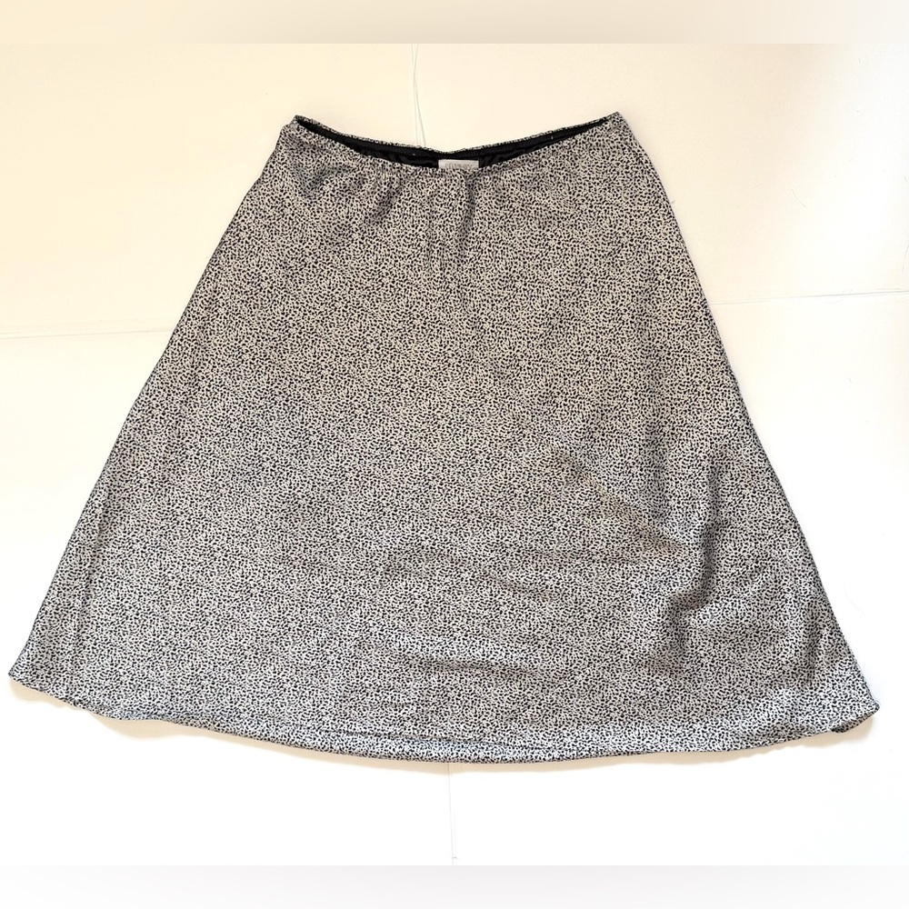 Sienna Sky White and Black Dotted A-Line Skirt